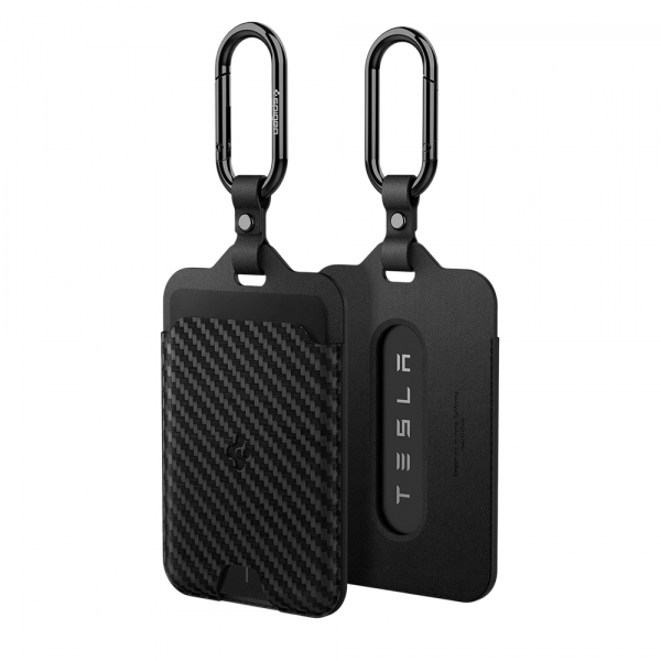 Suport Spigen pentru Carduri de Plata si Cheie Card Tesla, Set 2 bucati, Negru ACP08794
