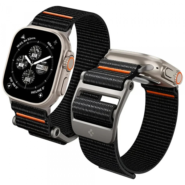 Curea Spigen DuraPro Flex pentru Apple Watch 49mm / 46mm / 45mm / 44mm Series, Neagra AMP05981