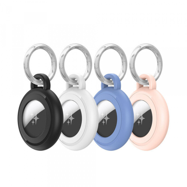Husa Dux Ducis Secure pentru Apple AirTag, Set 4 bucati, Neagra / Alba / Albastra / Roz