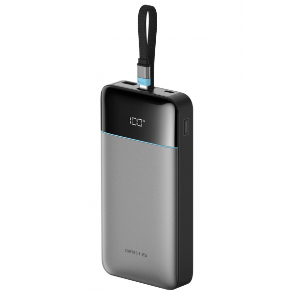 Baterie Externa Cuktech LPB252N, 25000mAh, 120W, QC + PD, 1 x USB-A - 2 x USB-C, Gri