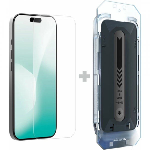 Folie de protectie Ecran Nillkin H+ Pro with Applicator pentru Apple iPhone 17, Sticla Securizata, Full Glue