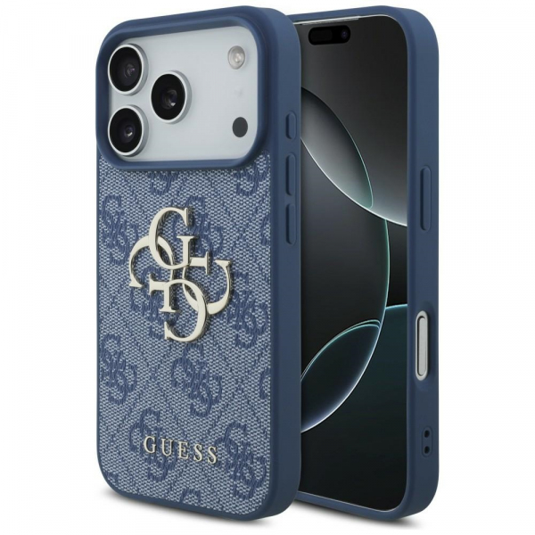 Husa pentru Apple iPhone 18 Pro / 17 Pro, Guess, 4G Big Logo, Albastra