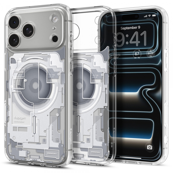 Husa MagSafe pentru Apple iPhone 18 Pro Max / 17 Pro Max, Spigen, Ultra Hybrid Zero One, Alba ACS12126