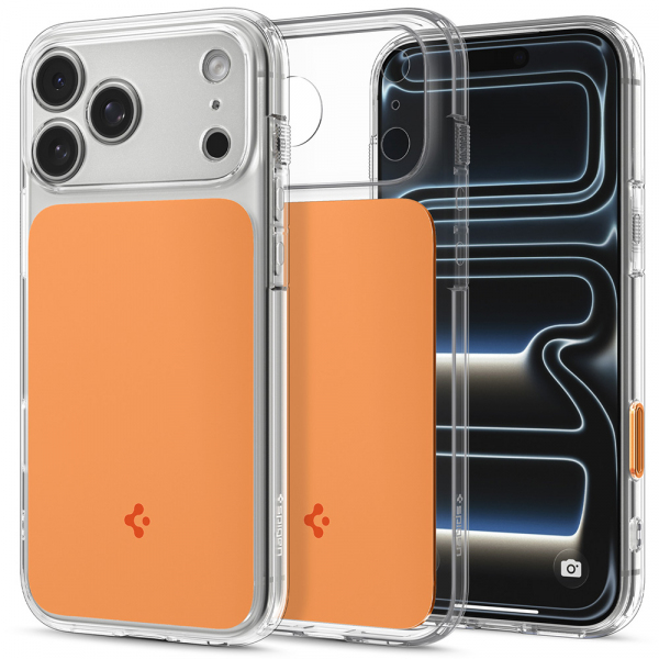 Husa MagSafe pentru Apple iPhone 18 Pro Max / 17 Pro Max, Spigen, Ultra Hybrid T, Portocalie ACS12133