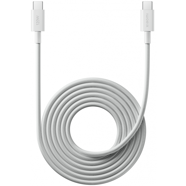 Cablu Date si Incarcare USB-C - USB-C Xiaomi, 120W, 2m, Alb BHR087AGL