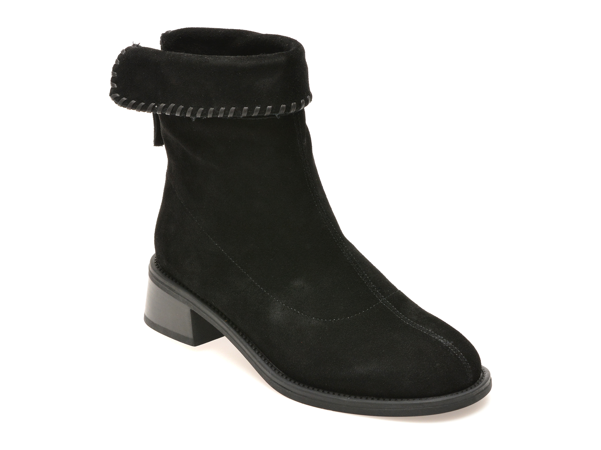 Ghete EPICA negre, 258010, din piele intoarsa