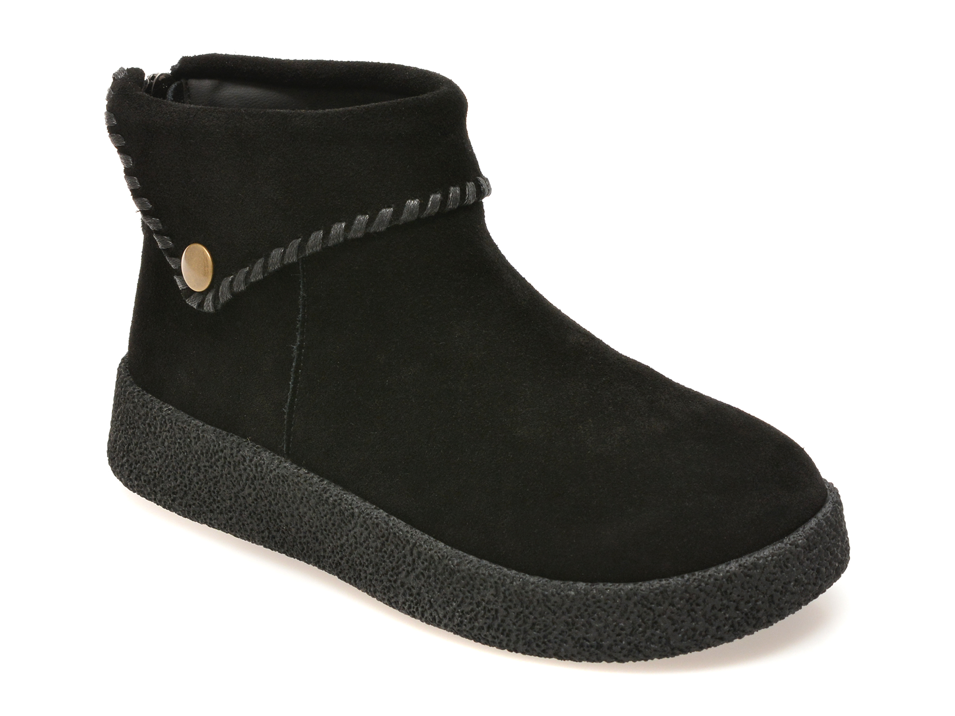 Ghete GRYXX negre, 7719, din piele intoarsa