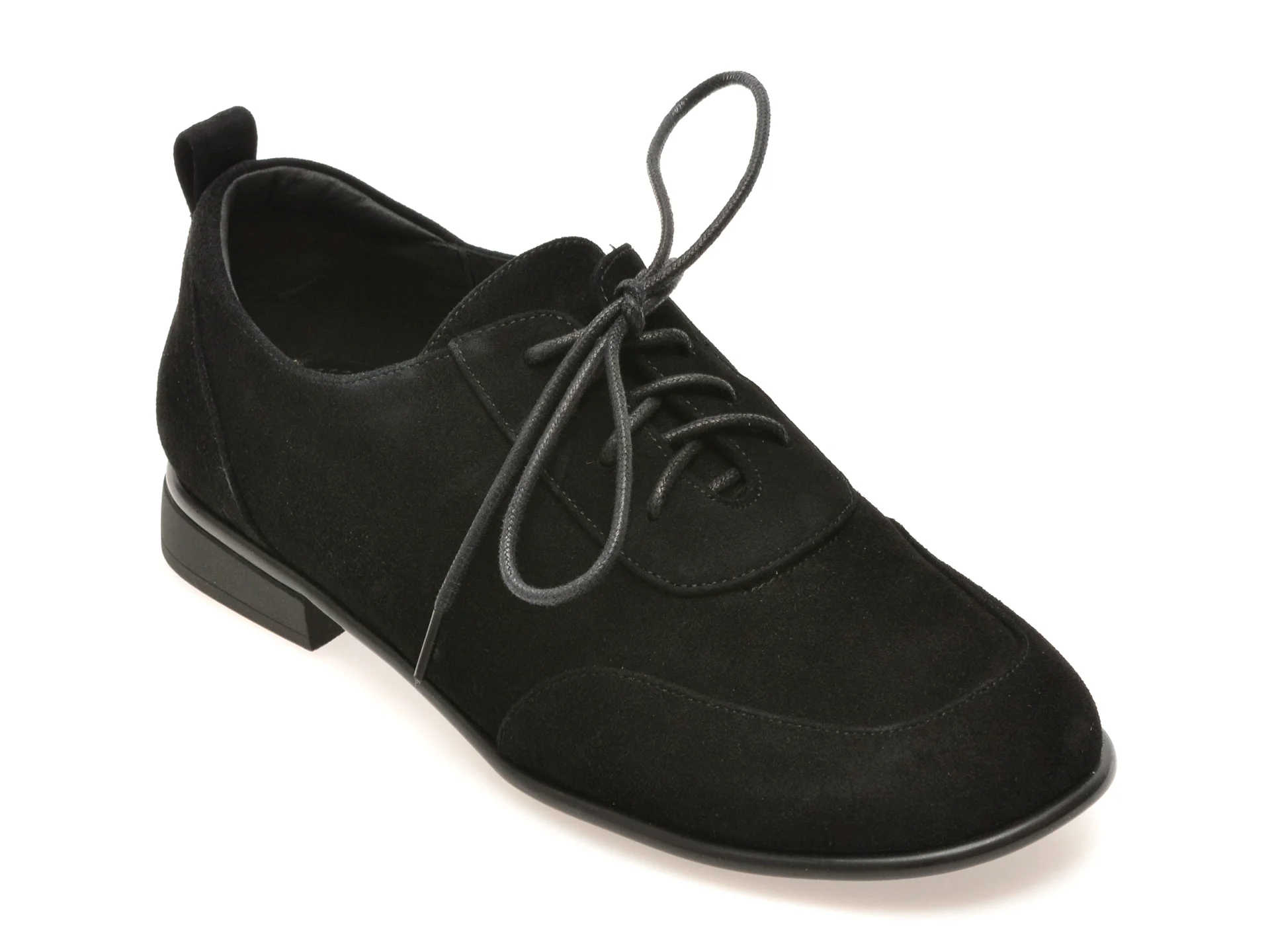 Pantofi EPICA negri, M1158, din piele intoarsa