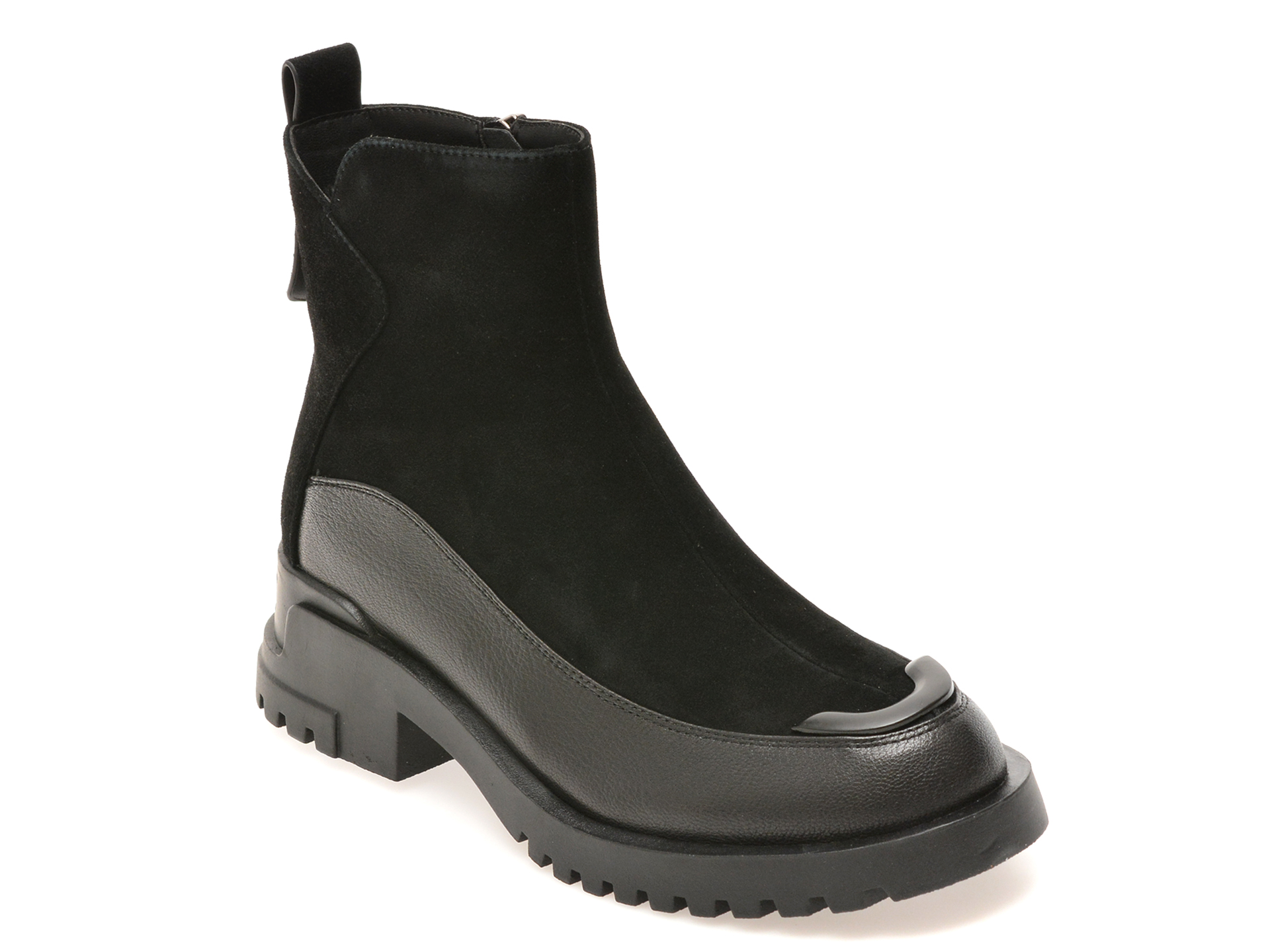 Ghete EPICA negre, M1167B, din piele intoarsa