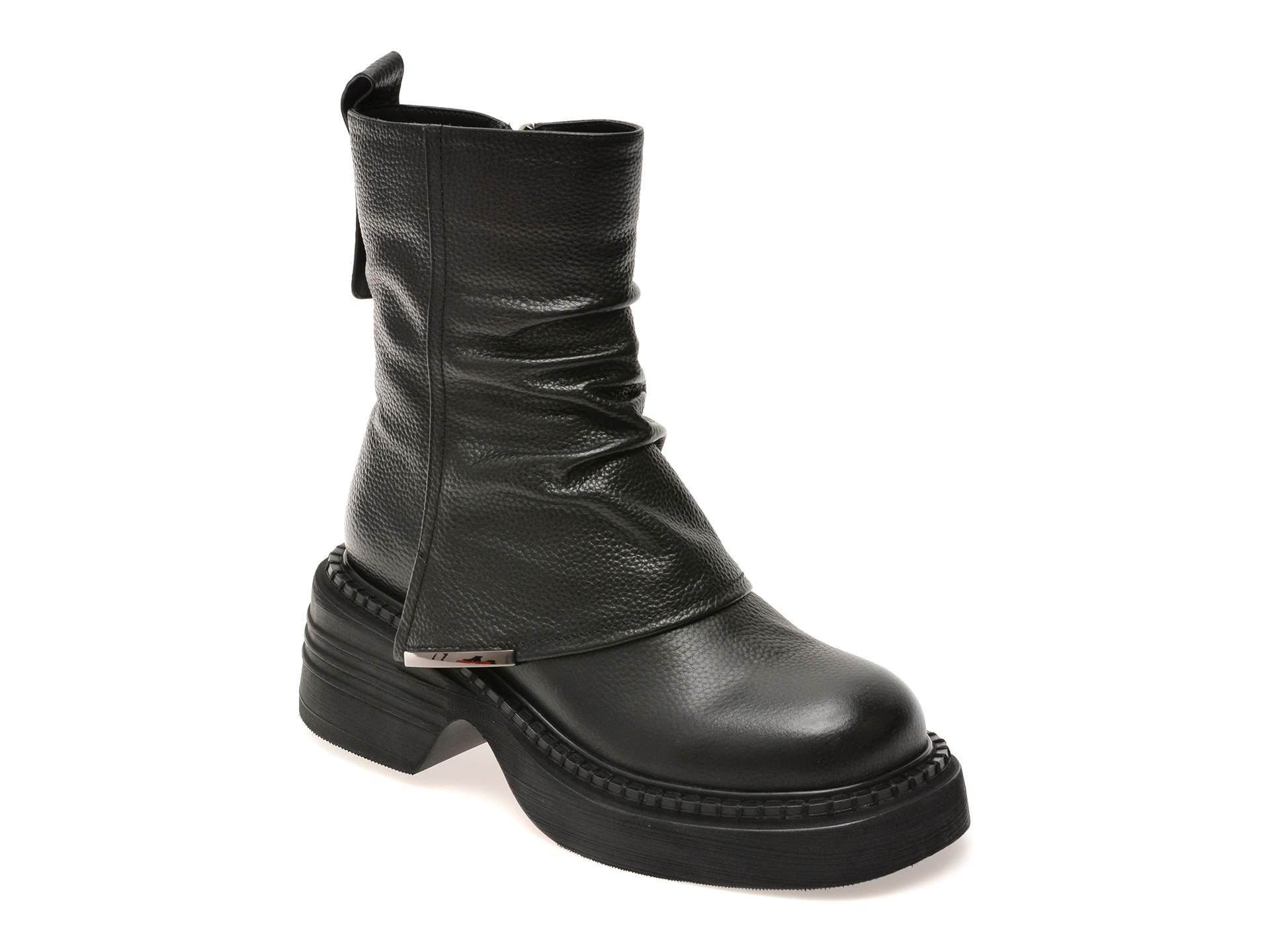 Ghete GRYXX negre, M1058B, din piele naturala