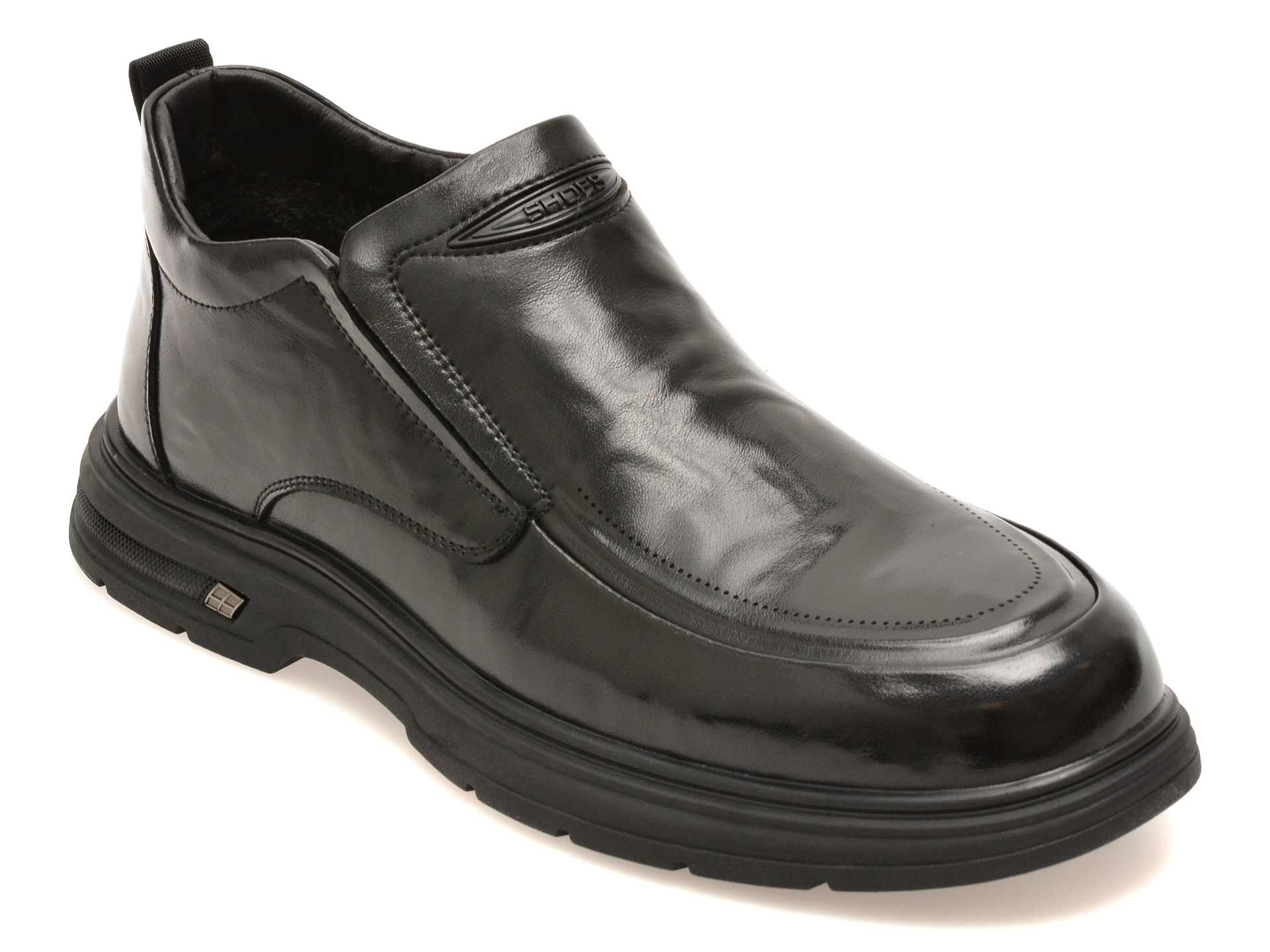 Ghete BITE THE BULLET negre, 86363, din piele naturala