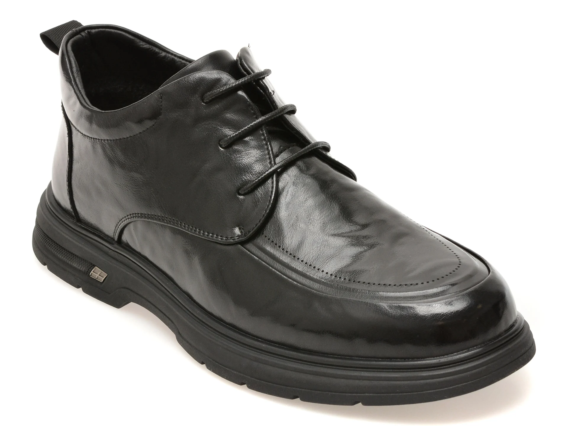Ghete BITE THE BULLET negre, 86365, din piele naturala