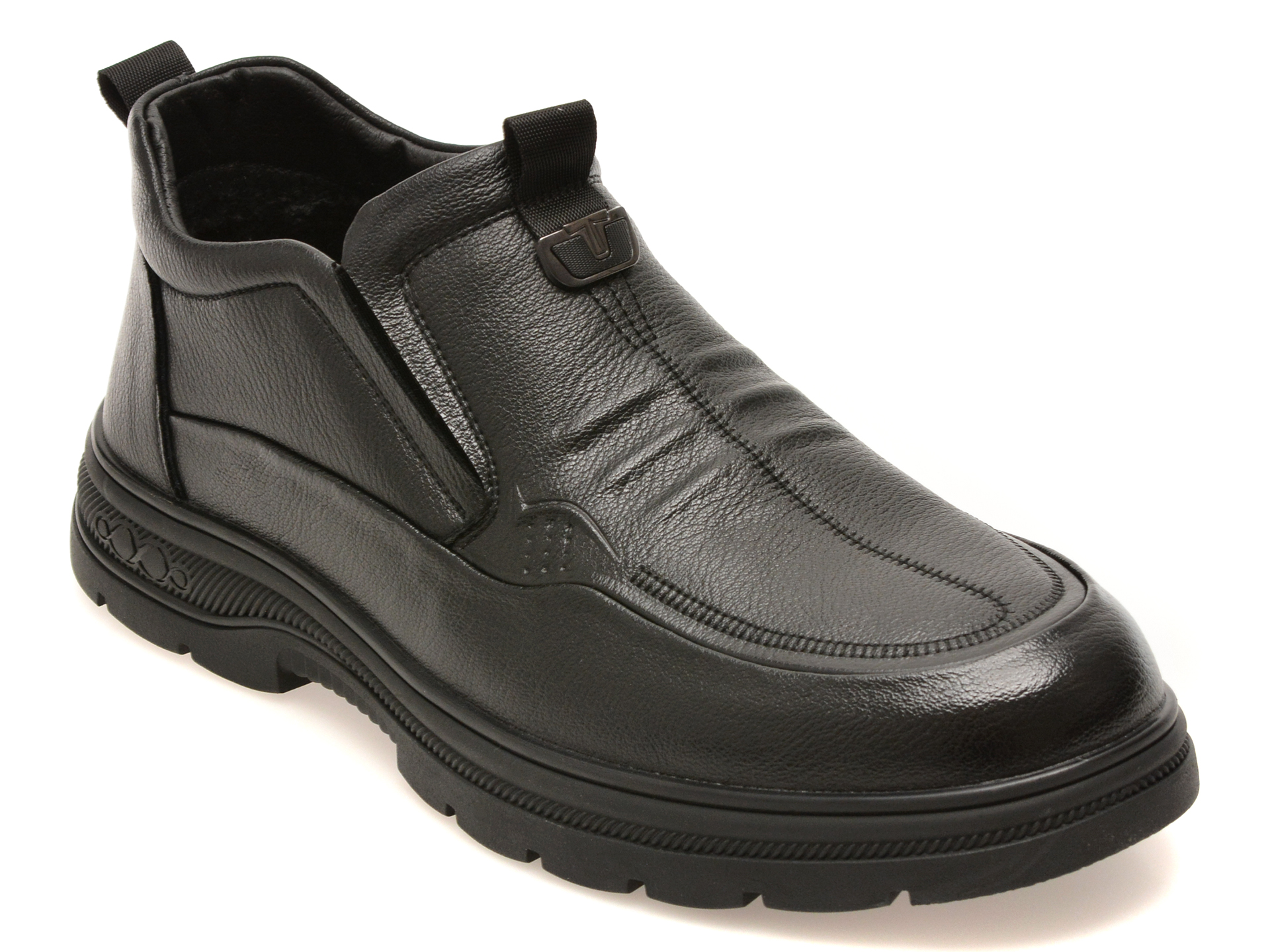 Ghete BITE THE BULLET negre, 86367, din piele naturala