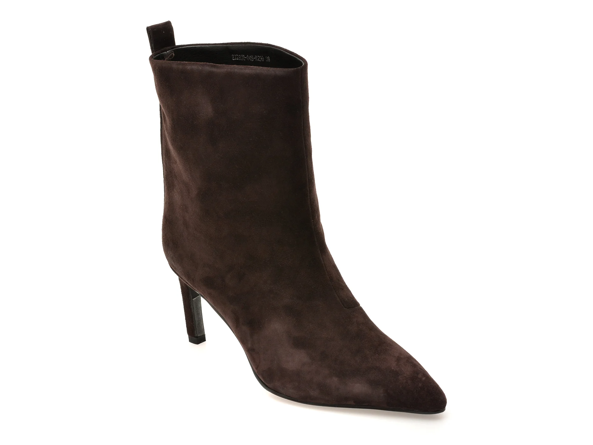 Botine elegante EPICA maro, ZJ260H, din piele intoarsa