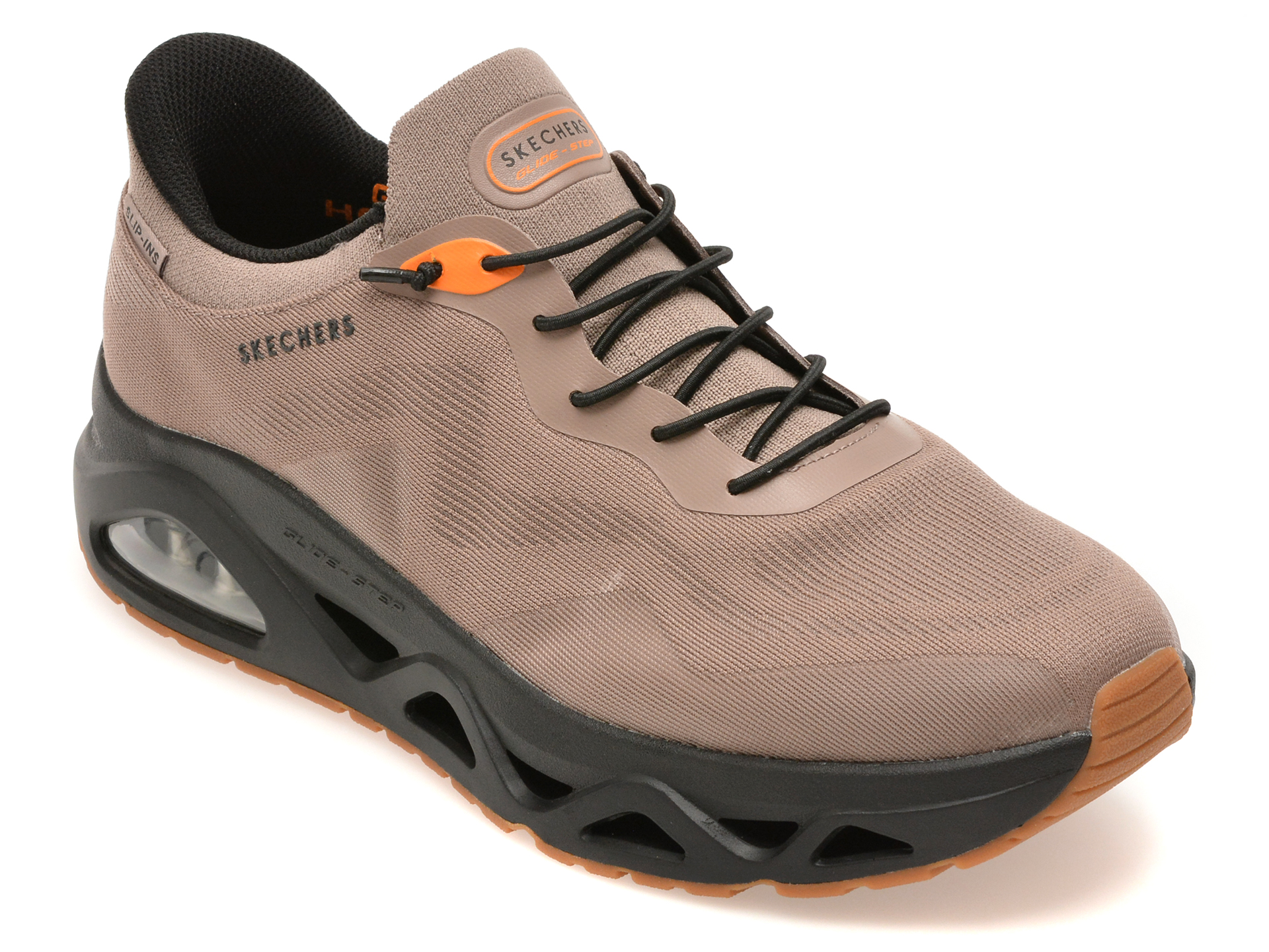 Pantofi sport SKECHERS maro, UNO GLIDE-STEP, din material textil