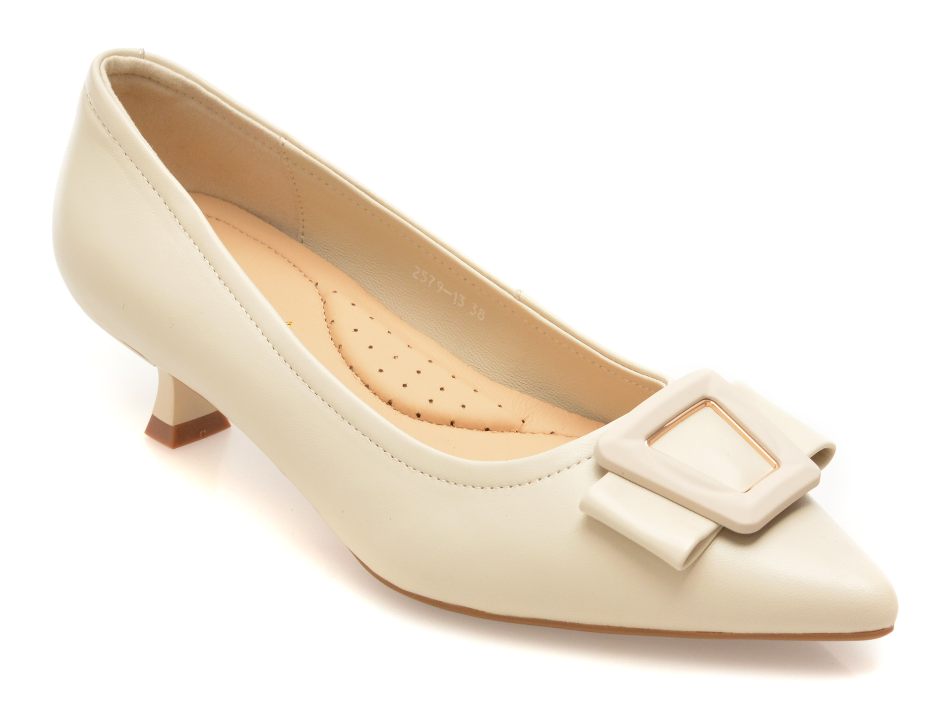 Pantofi eleganti EPICA nude, 2579, din piele naturala