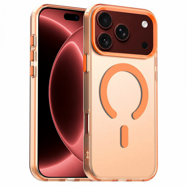 Husa MagSafe pentru Apple iPhone 18 Pro Max / 17 Pro Max, Techsuit, CandyCase, Portocalie