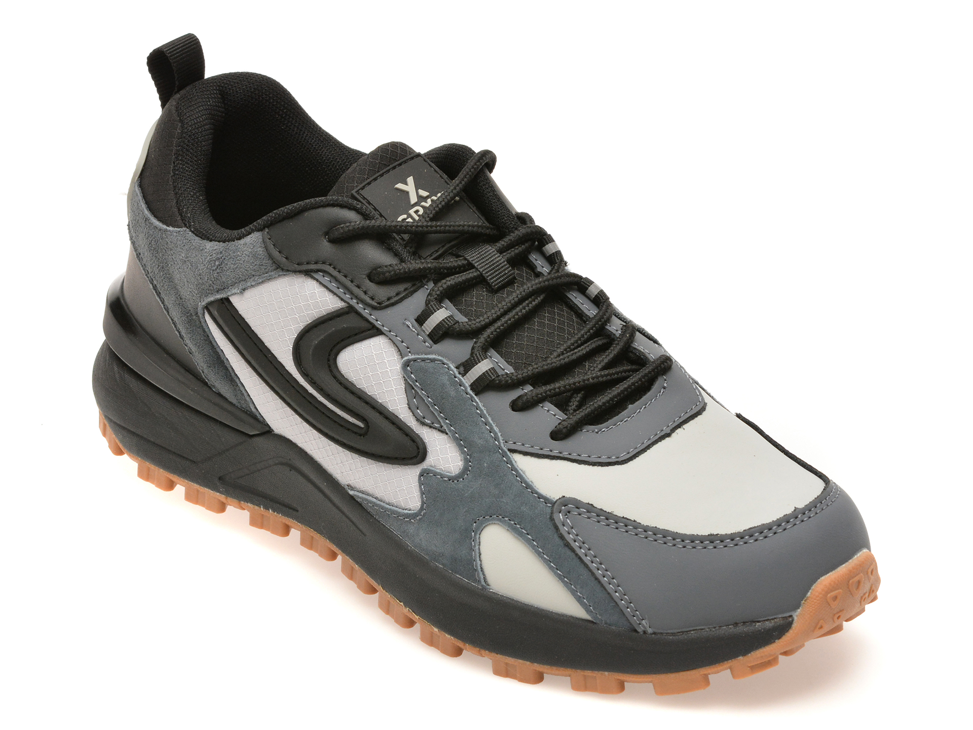 Pantofi sport GRYXX negri, 29018, din material textil si piele naturala