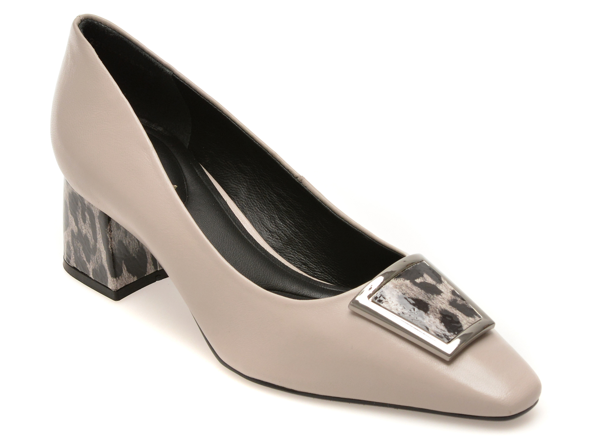 Pantofi eleganti EPICA gri, 1228879, din piele naturala