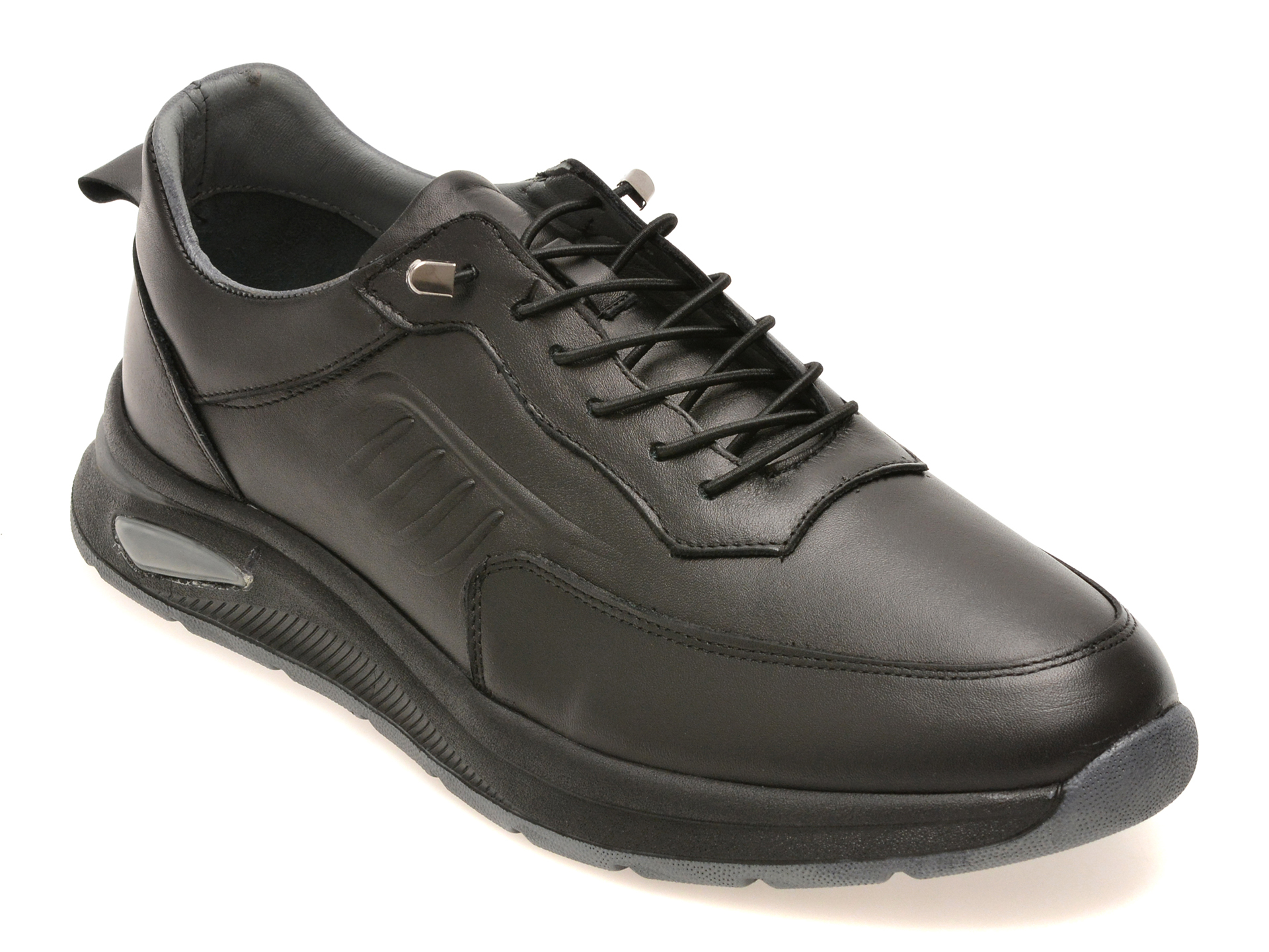 Pantofi sport BERLANTY negri, BRT705, din piele naturala