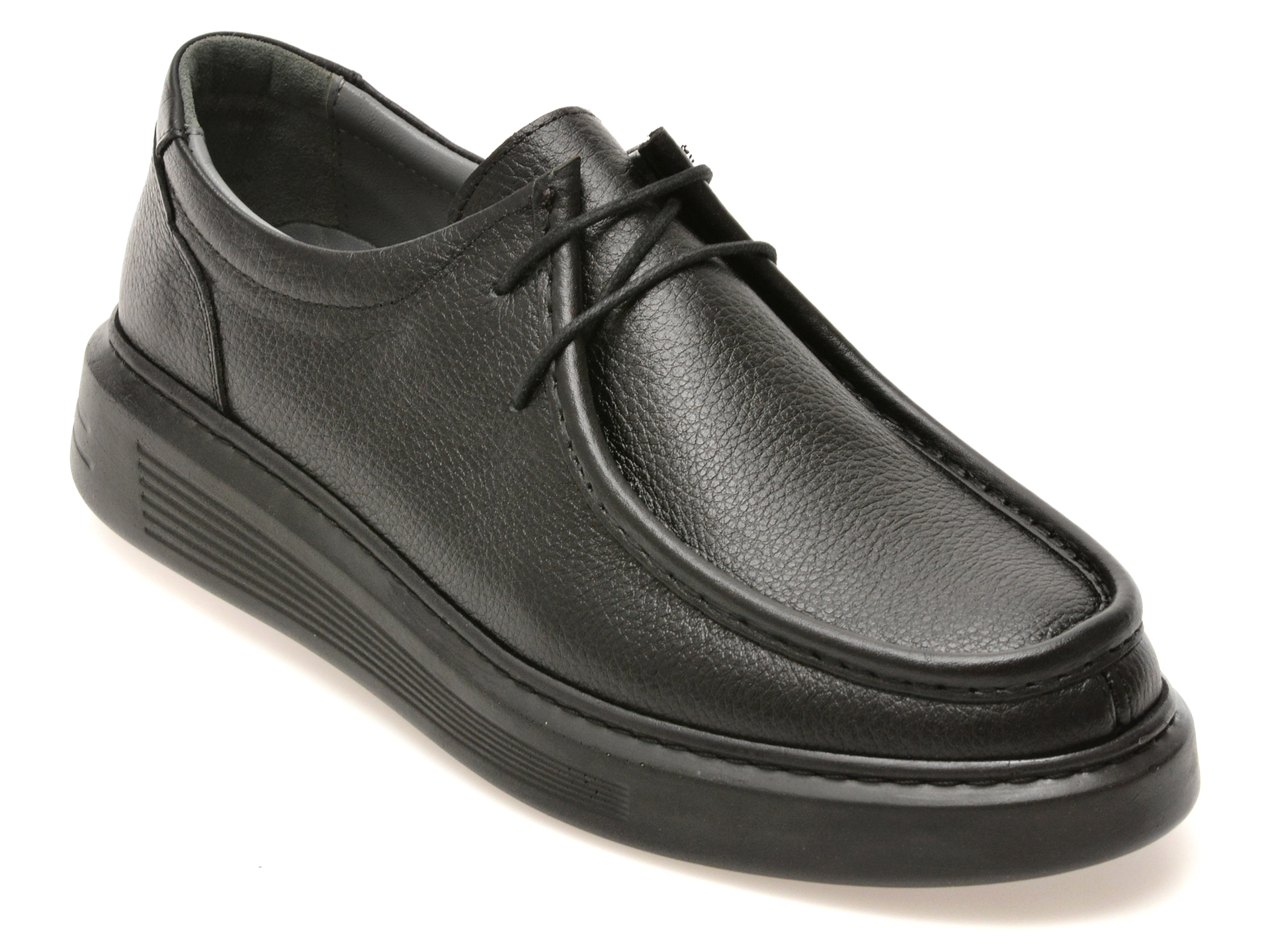 Mocasini OTTER negri, GNY617, din piele naturala