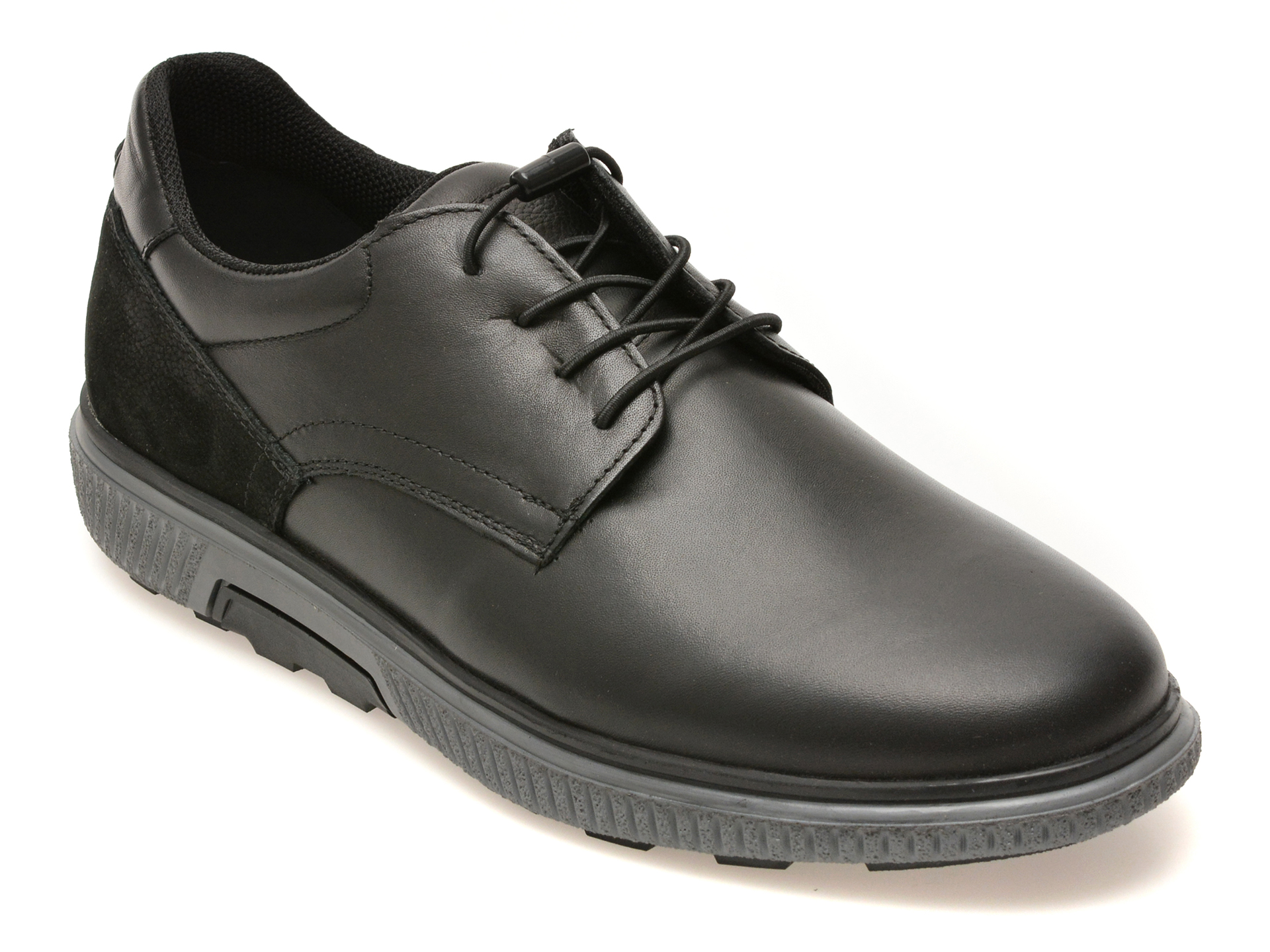 Pantofi OTTER negri, KC051, din piele naturala
