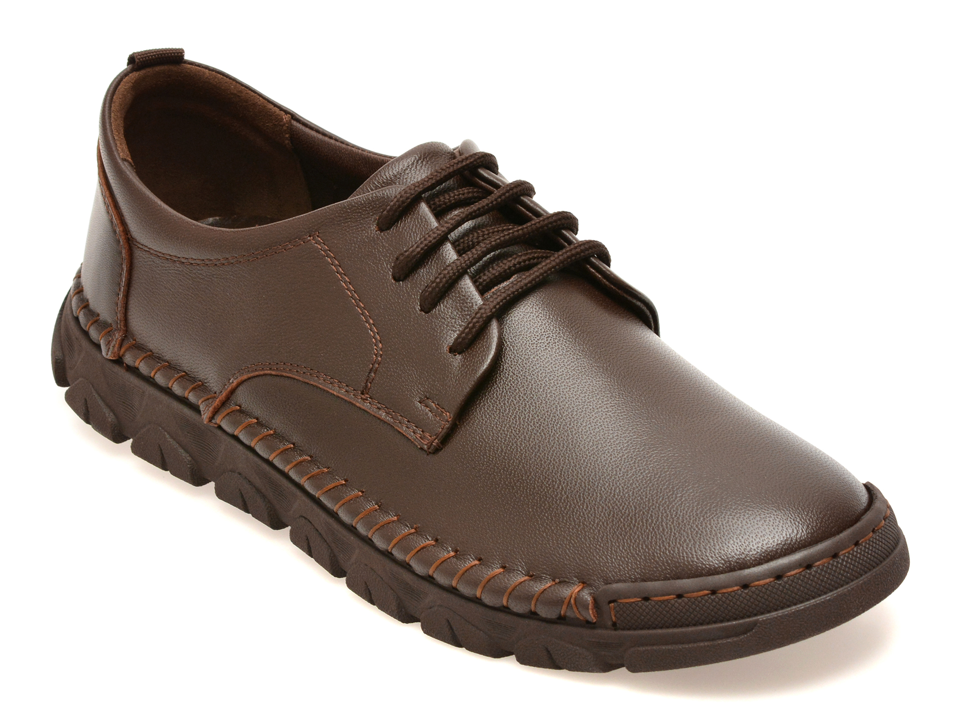 Pantofi OTTER maro, DD4106, din piele naturala