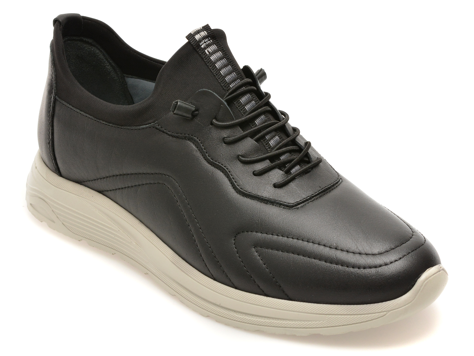 Pantofi sport BITE THE BULLET negri, NR223, din piele naturala