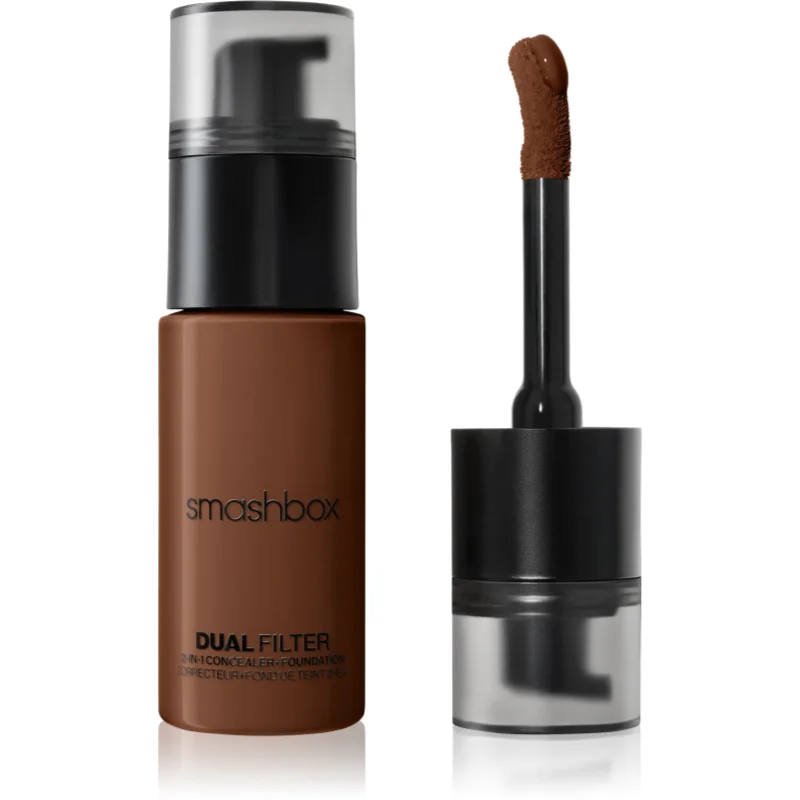 Smashbox DUAL-FILTER 2-in-1 Concealer + Foundation make-up si corector culoare Deep 34 Cool 23.6 ml
