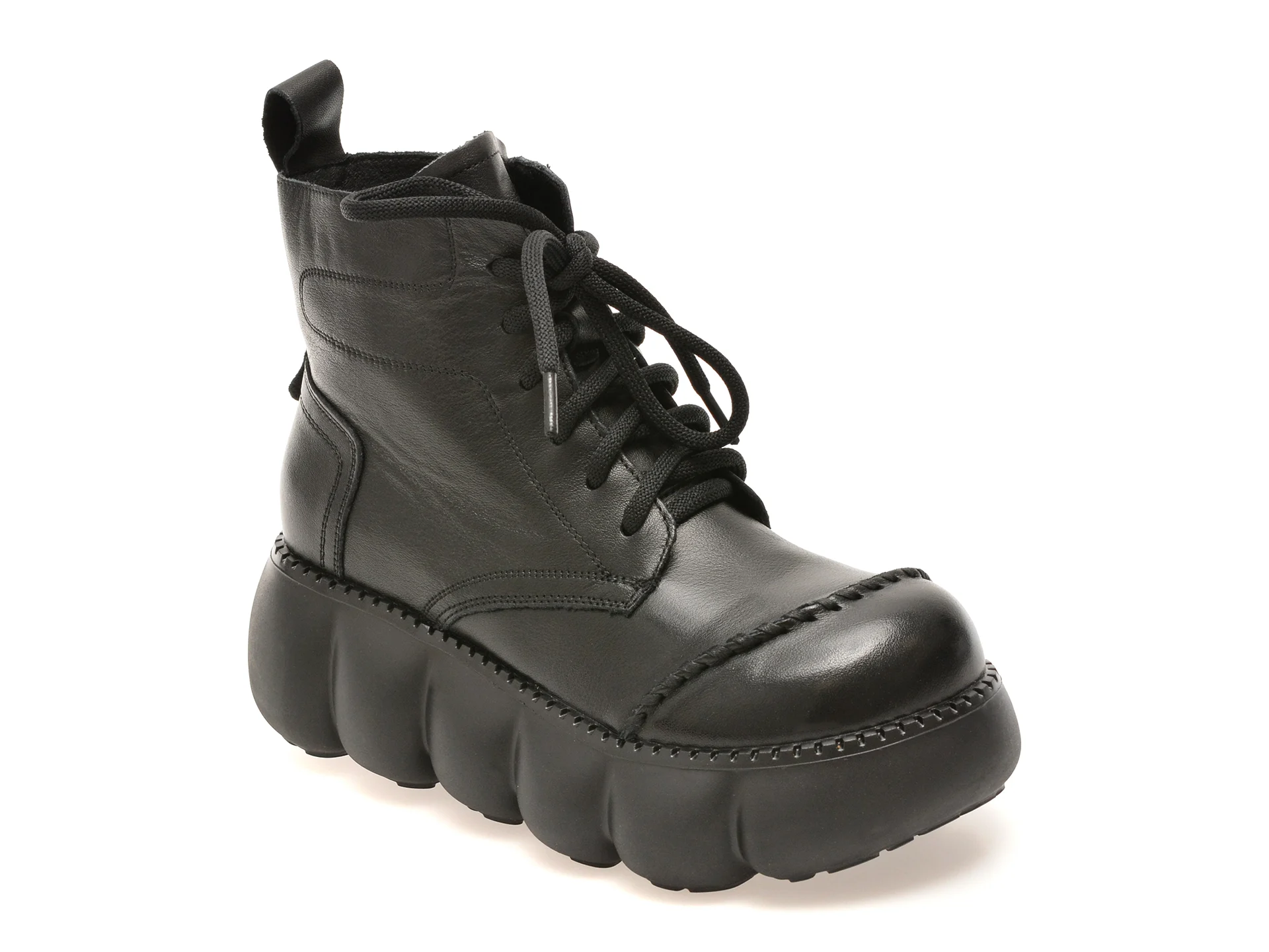 Ghete GRYXX negre, 2653, din piele naturala