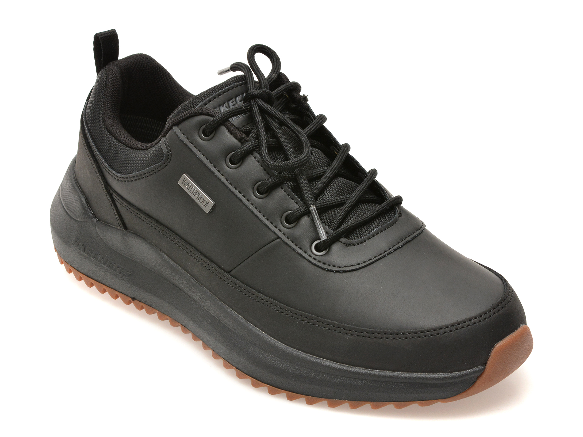 Pantofi sport SKECHERS negri, PARNELL, din piele naturala