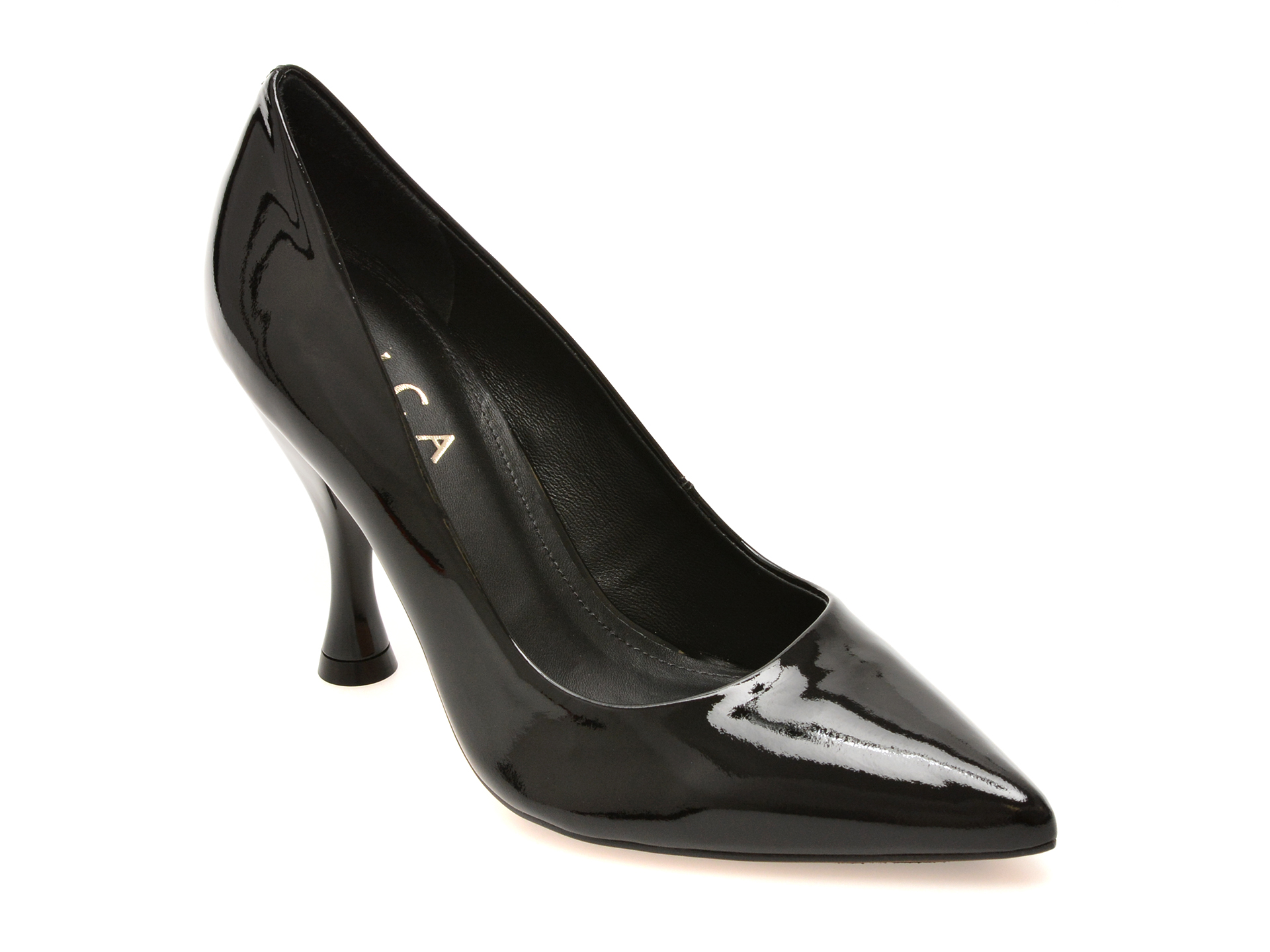 Pantofi eleganti EPICA negri, 9649909, din piele naturala lacuita