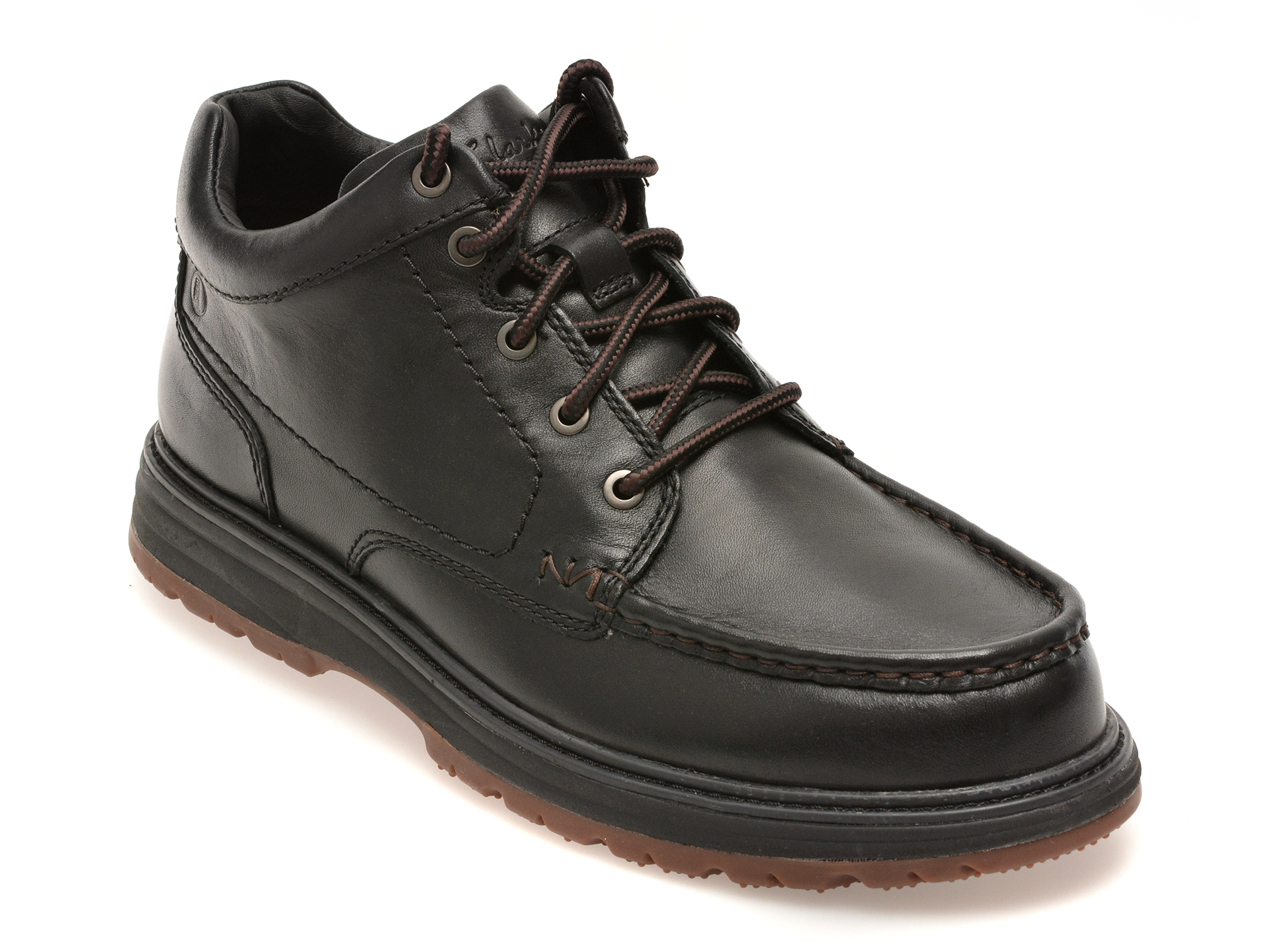 Ghete CLARKS negre, MELBURY HI, din piele naturala