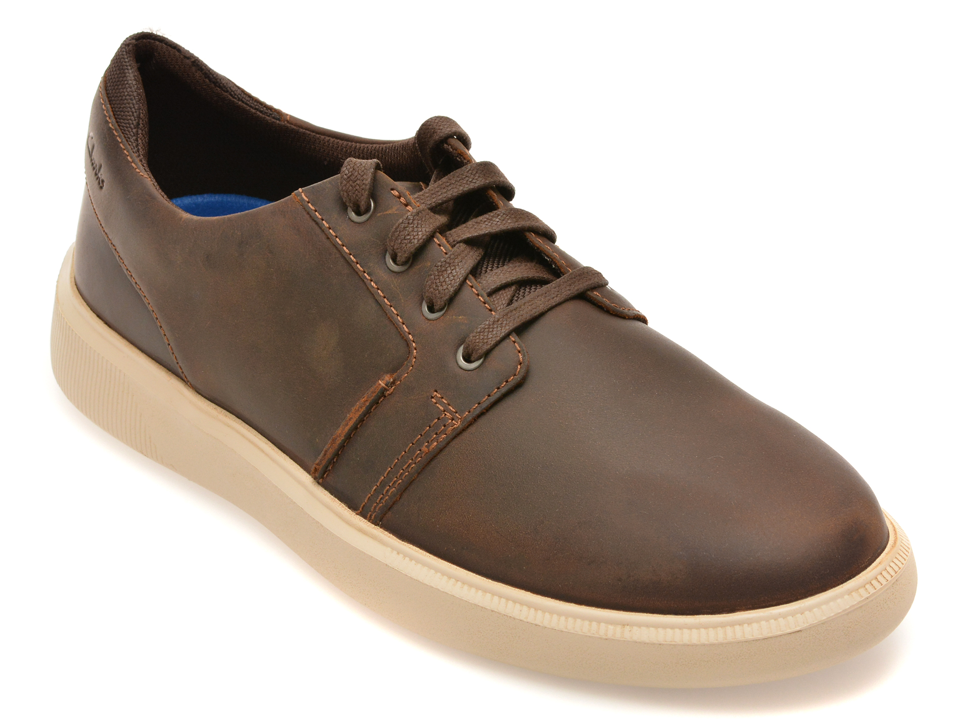 Pantofi sport CLARKS maro, BRODIN SEAM, din piele naturala