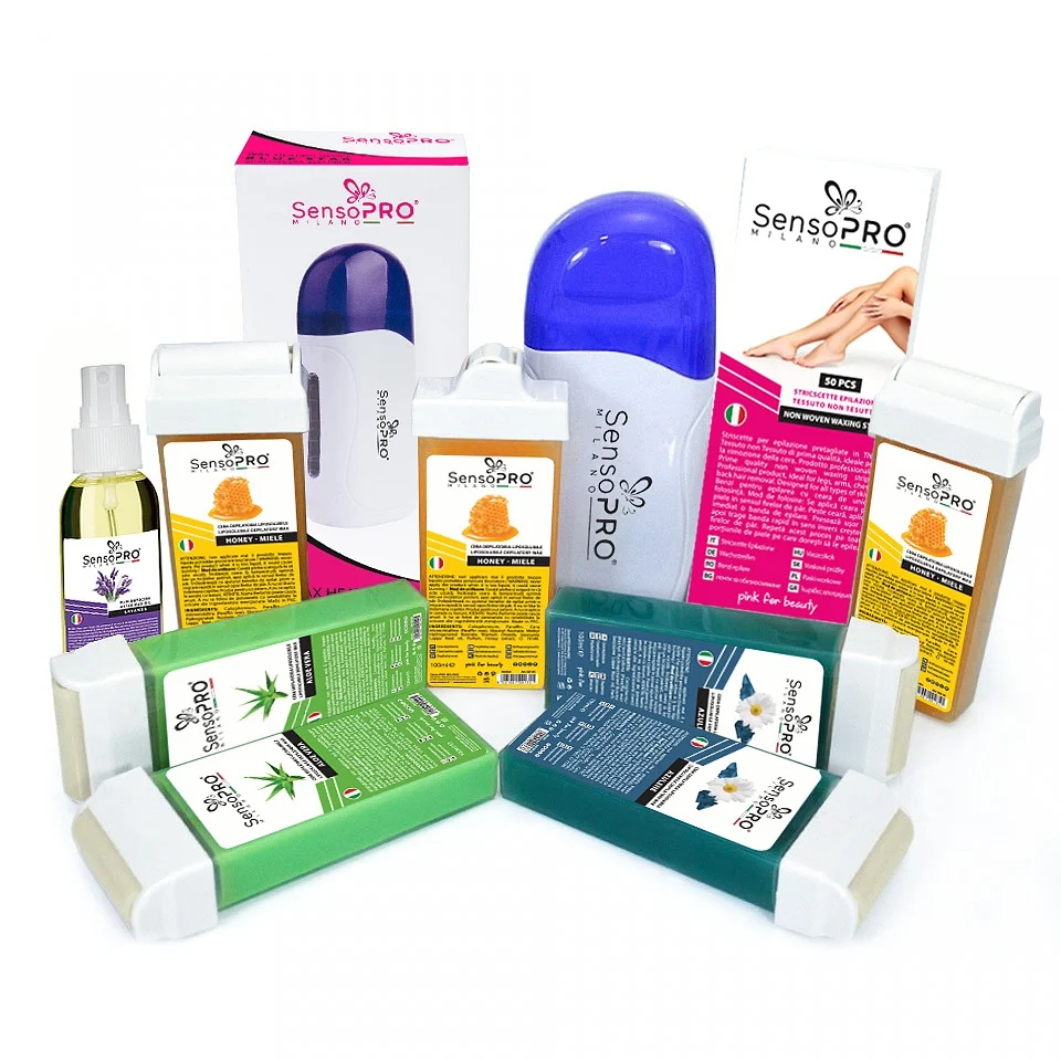 Kit Epilare Silky Azure SensoPRO Milano + CADOU Rezerva Ceara aplicator ingust