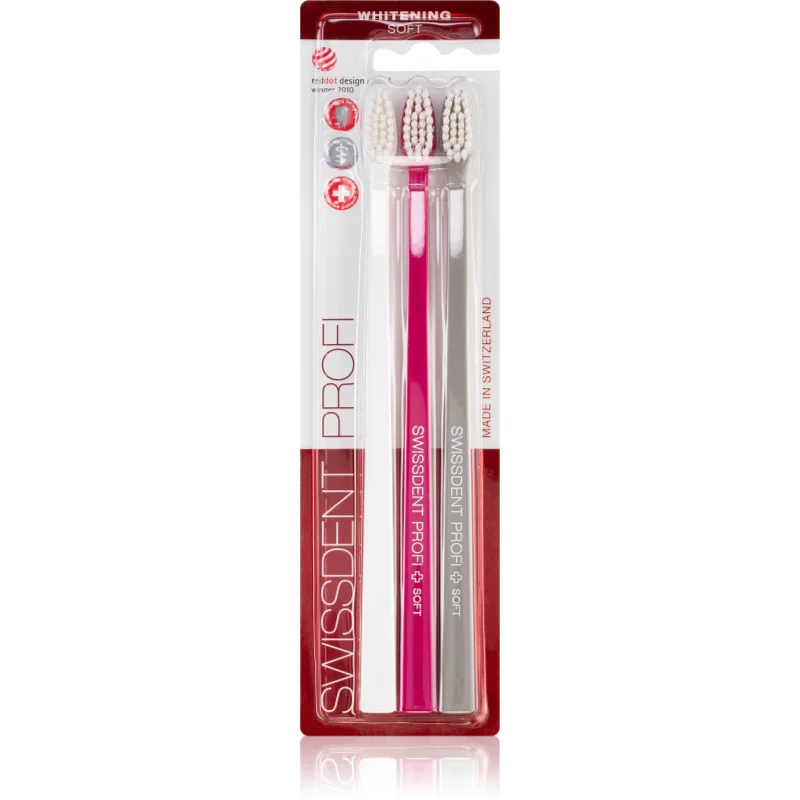 Swissdent Profi Whitening periuta de dintiSoft 3 buc