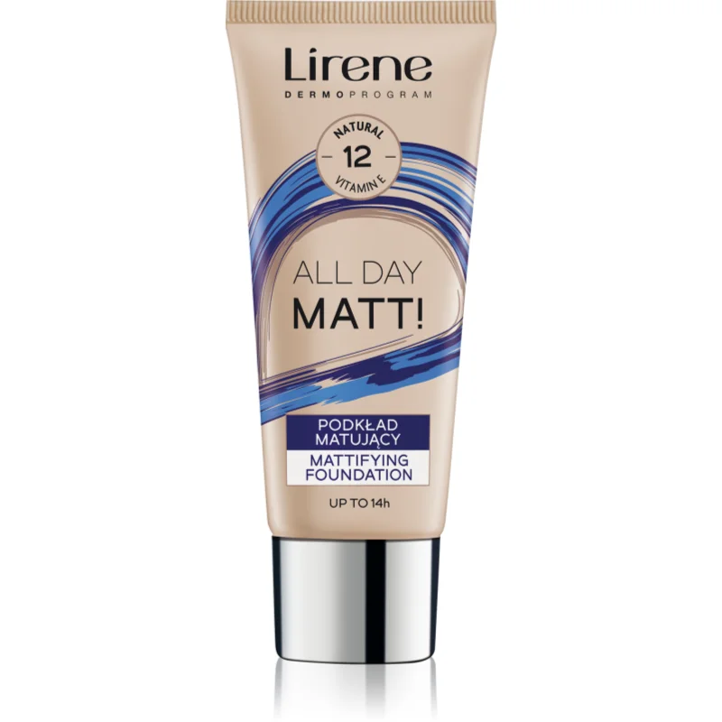 Lirene ALL DAY MATT! Make-up lichid matifiant pentru un efect de lunga durata culoare 12 Natural 30 ml