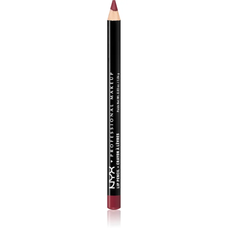 NYX Professional Makeup Slim Lip Pencil creion de buze cu trasare precisă culoare Plush Red 1 g