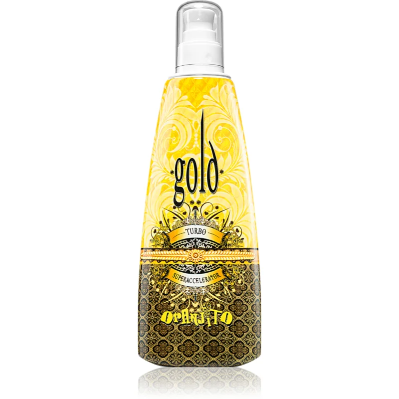 Oranjito Max. Effect Gold Turbo Lapte de bronzare la solar pentru accelerarea bronzului 250 ml