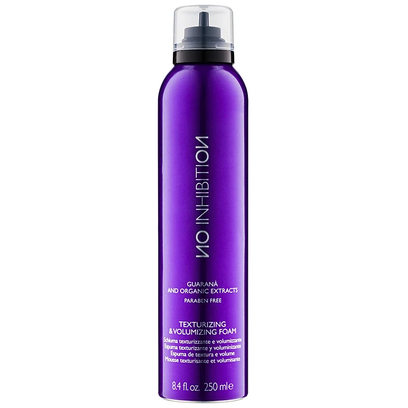 No Inhibition Guarana and organic extracts Texturizing & Volumizing spumă de păr pentru volum și formă 250 ml