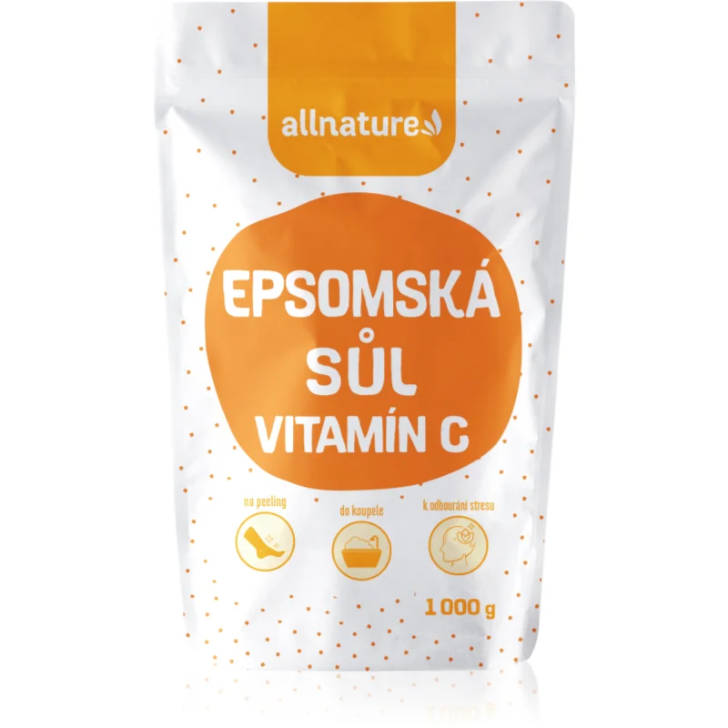 Allnature Epsom salt + vitamín C saruri de baie cu vitamina C 1000 g