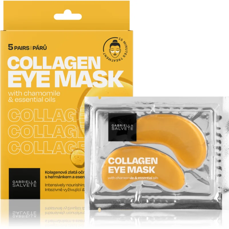 Gabriella Salvete Eye Mask Collagen Gold Masca pentru ochi pentru reducerea cearcanelor cu colagen 5 buc
