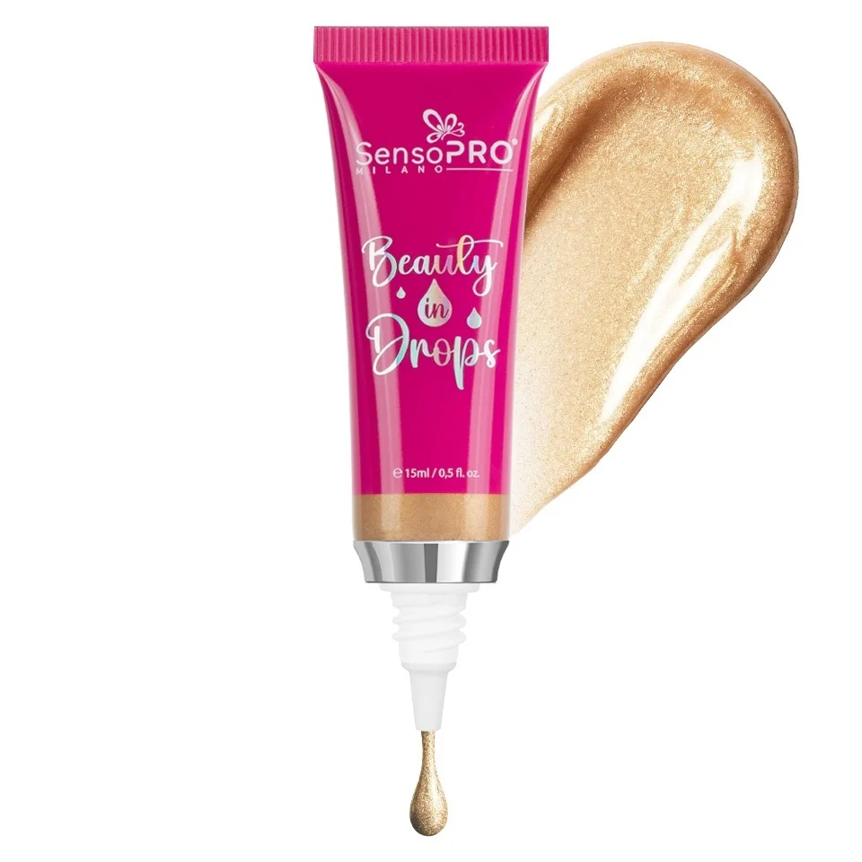 Iluminator lichid Beauty in drops SensoPRO Milano, Goldie