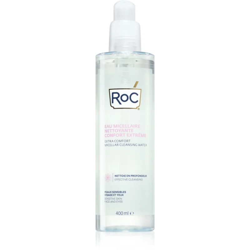 RoC Extra Comfort Micellar Cleansing Water Apă micelară calmantă pentru piele sensibilă 400 ml