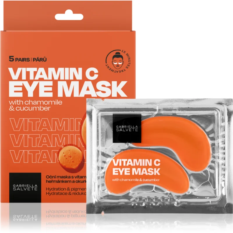 Gabriella Salvete Eye Mask Vitamin C masca pentru ochi pentru luminozitate si hidratare 5 buc