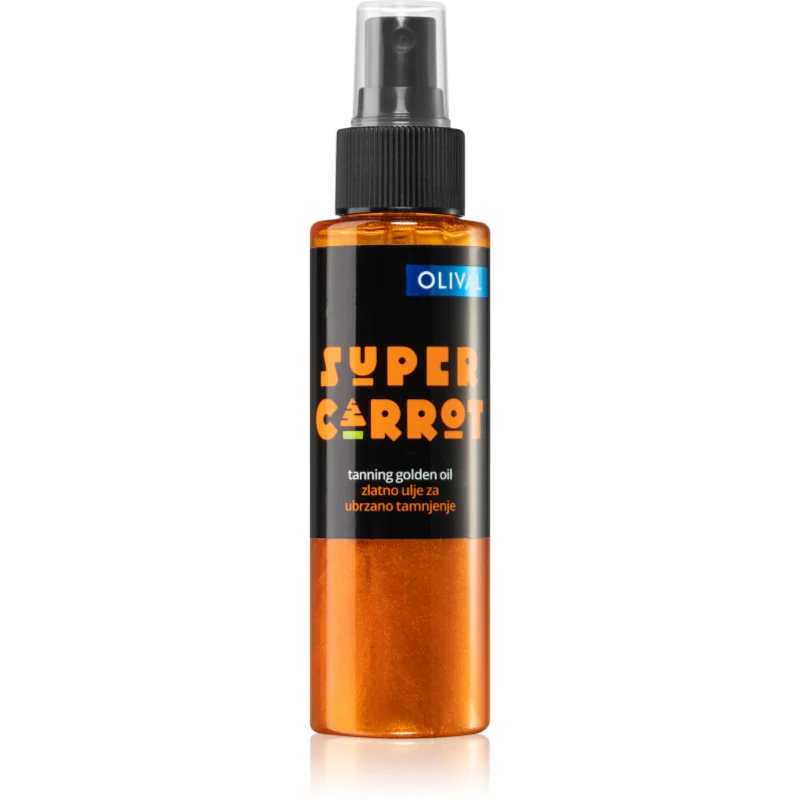 Olival SUPER Carrot Golden Oil ulei cu sclipici accelerator de bronzare 100 ml