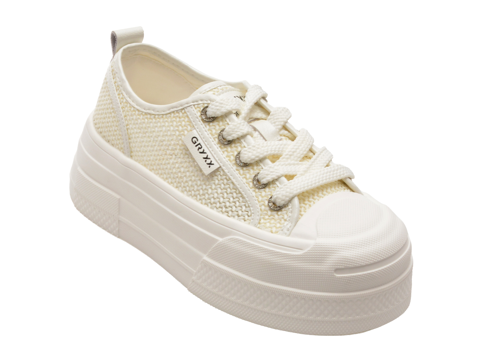 Pantofi sport GRYXX albi, C11928, din material textil