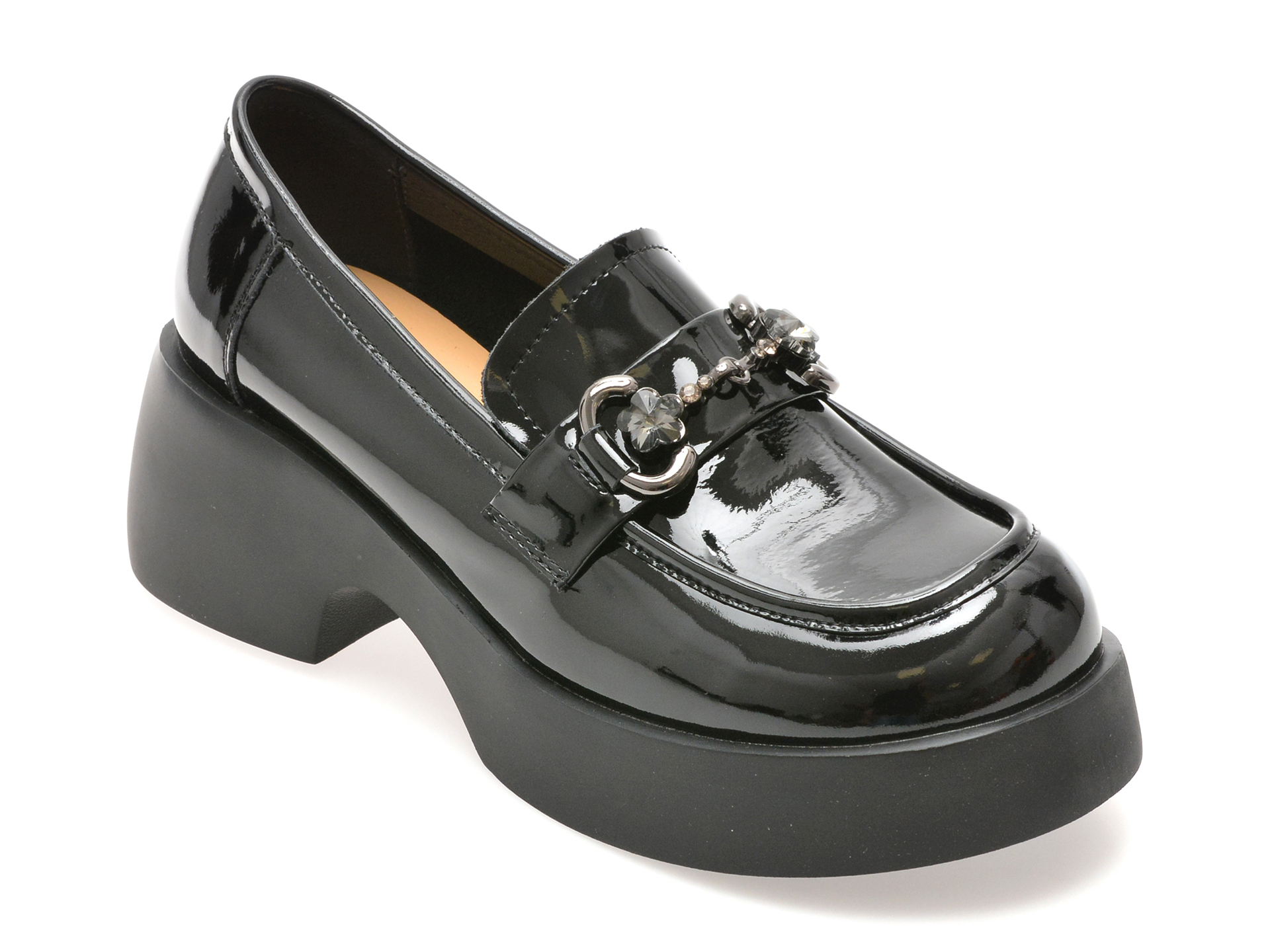 Mocasini GRYXX negri, 88170, din piele naturala lacuita