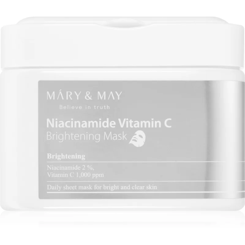 Mary&May Niacinamide Vitamin C Brightening Mask set de măști textile pentru o piele mai luminoasa 30 buc