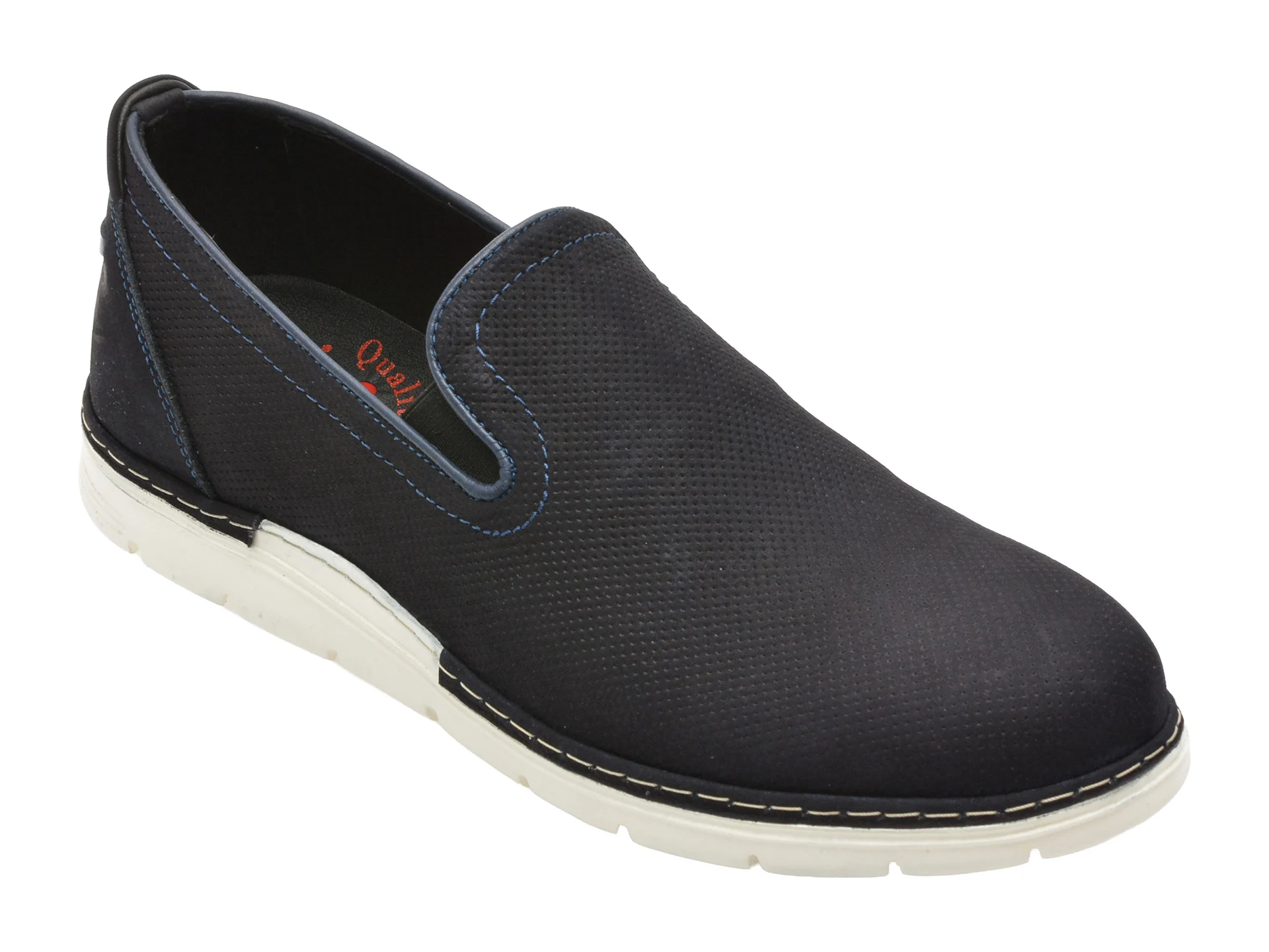 Pantofi OTTER bleumarin, E1972, din nabuc